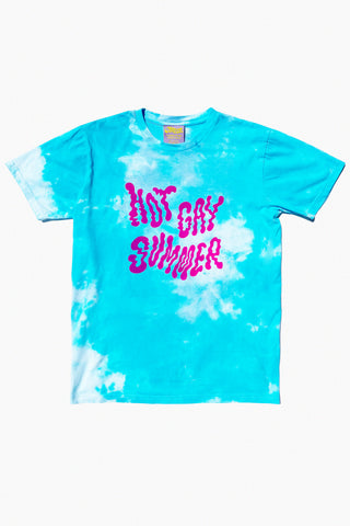 Hot Gay Summer tie-dyed t-shirt by Qweer