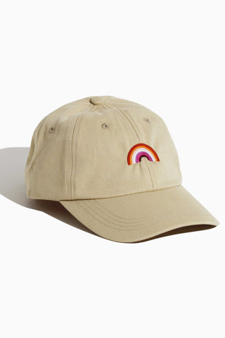 Lesbian Rainbow Beige Baseball Hat