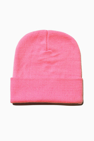 Pride Rainbow Neon Pink Beanie