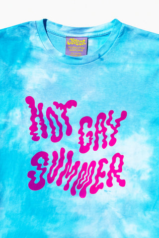 Hot Gay Summer tie-dyed t-shirt by Qweer