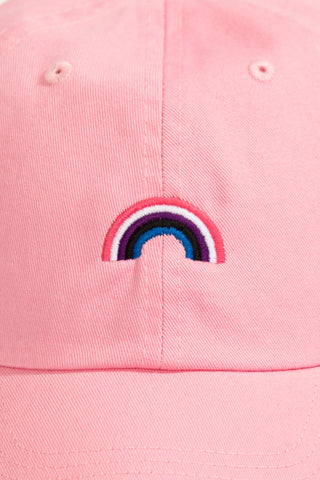 Genderfluid Rainbow Pastel Pink Baseball Hat