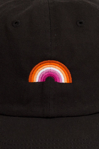 Lesbian Rainbow Black Baseball Hat