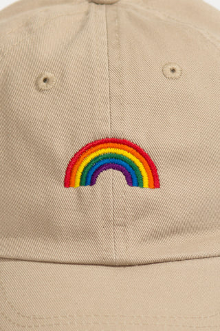 Rainbow Pride Beige Baseball Hat