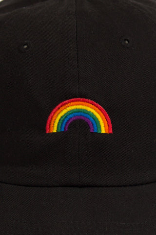 Pride Rainbow Black Baseball Hat