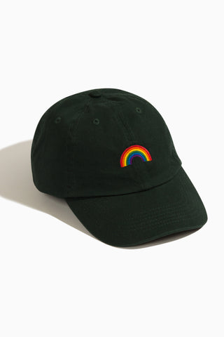 Pride Rainbow Forest Green Baseball Hat