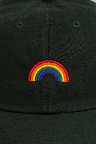 Rainbow Pride Forest Green Baseball Hat